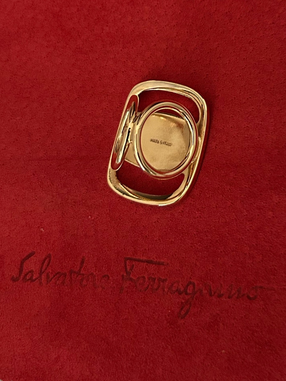SALVATORE FERRAGAMO EUC Authentic Scarf Ring or Bag Charm with Cloth - Unisex - Picture 4 of 7